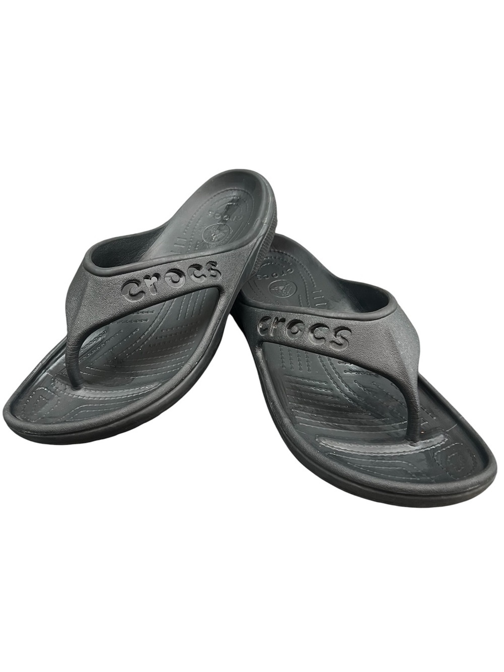 CROCS Men’s Black Thong Flip Sandals